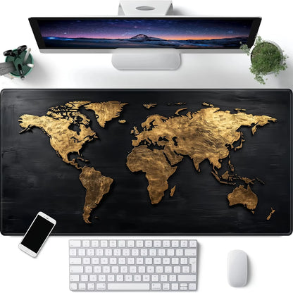 World Map Mouse Pad Large Gaming Mouse pad 900x400 rubber desk mat Non-slip PC laptop Gamer desk accessories table pad carpet
