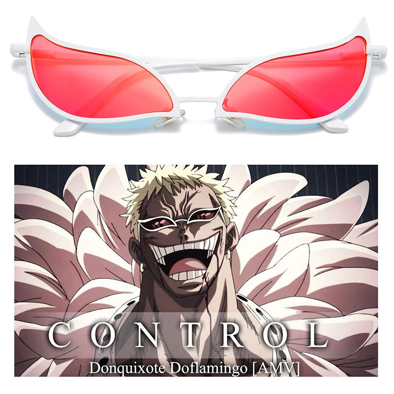 Become the Heavenly Demon: Doflamingo Cosplay Sunglasses 😎🦩 - Rexpect Nerd