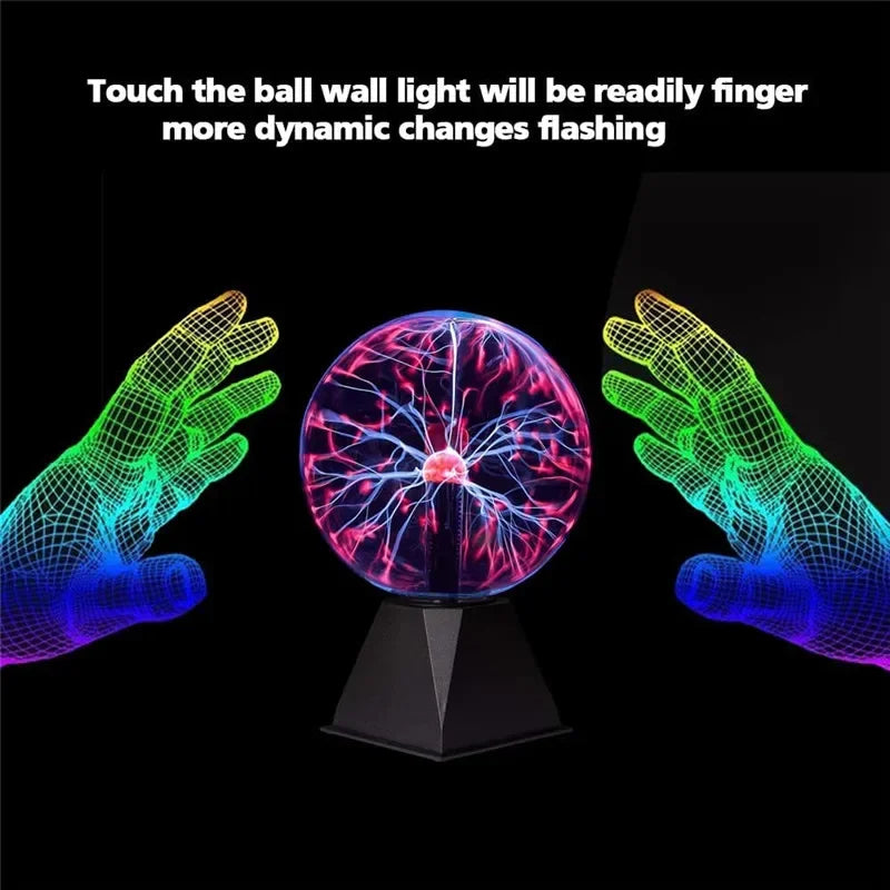 Magic Plasma Ball Lamp Touch Glass LED Night Light Atmosphere Lights Christmas Party Bedroom Decor Kids Birthday Gift Toy