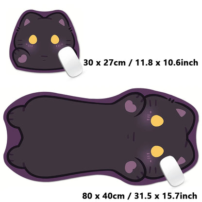 Pink Black Tortoiseshell Kawaii Cat Cartoon Cute Animal Kitty XXL Large Mouse Pad Computer Non-slip Keyboard Desk Mat Mousepad