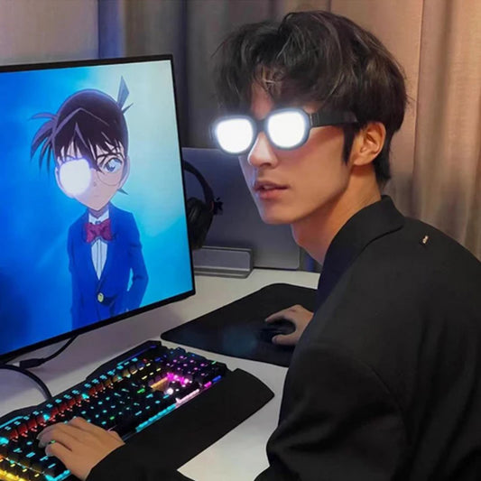 Detective Conan LED Glasses & Bowtie – Light-Up Cosplay Accessories