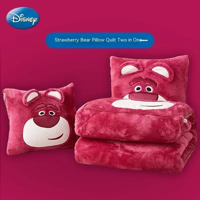 Disney Stitch 2-in-1 Throw Pillow & Blanket - Kawaii Flannel Nap Blanket