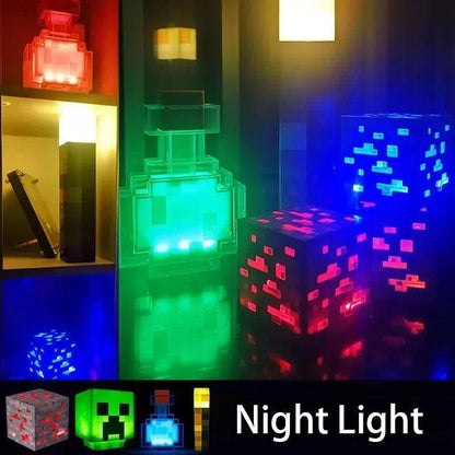 Ignite Your Imagination! Brownstone Torch & Potion Bottle LED Lights - USB Rechargeable, Color-Changing, Perfect for Kids & Gamers