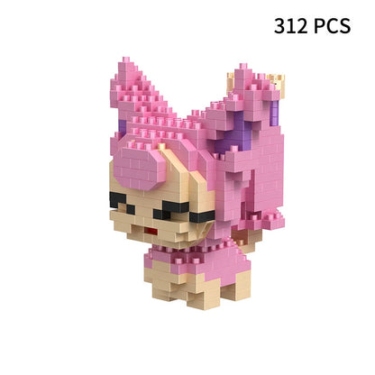 Blocks Small Cartoon Mini Building Block Pikachu Charizard Eevee Mewtwo Anime Assemble Action Pokemon  Model Dolls Toys