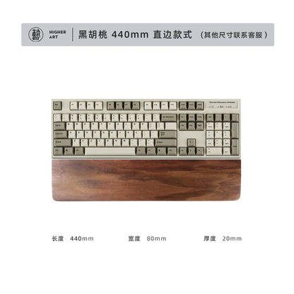 Walnut Wood Palm Rest Custom Soild Wood Mouse Rest Mechanical Keyboard Wrist Rest Accessories AntiSlip Stickers WoodenPalm Stree