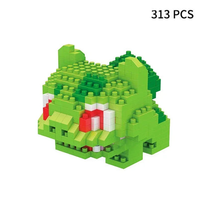 Blocks Small Cartoon Mini Building Block Pikachu Charizard Eevee Mewtwo Anime Assemble Action Pokemon  Model Dolls Toys