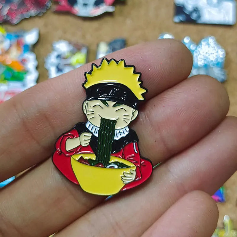 Uzumaki Akatsuki Red Cloud Enamel Pin Naruto Anime Brooch Lapel Badges for Backpacks Brooches Fashion Jewelry Accessories Gifts