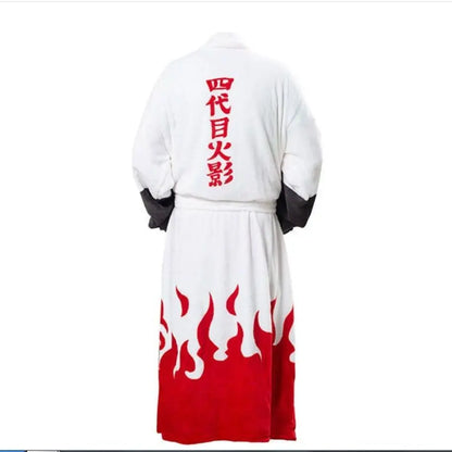 Naruto Akatsuki Flannel Bathrobe – Uchiha Itachi Thermal Nightgown for Young Fans