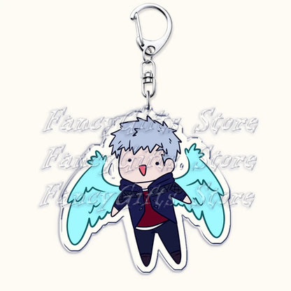 Calssic Demon Video Game Chibi Keychains for Accessories Bag Dante Vergil Nero Sparda Lady Trish V Keyrings Jewelry Gaming Gifts