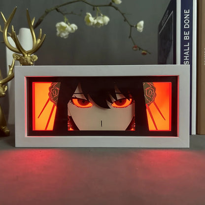 Anime LED Night Light – Gojo, Tanjirou, Zenitsu & More | Color-Changing Lamp