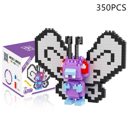 Blocks Small Cartoon Mini Building Block Pikachu Charizard Eevee Mewtwo Anime Assemble Action Pokemon  Model Dolls Toys