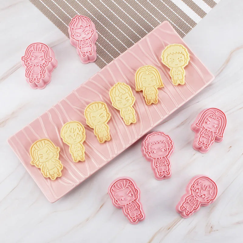 Tokyo Revengers Cookie Cutter Set | 6pcs 3D Anime Baking Moulds for Cookies & Cakes
