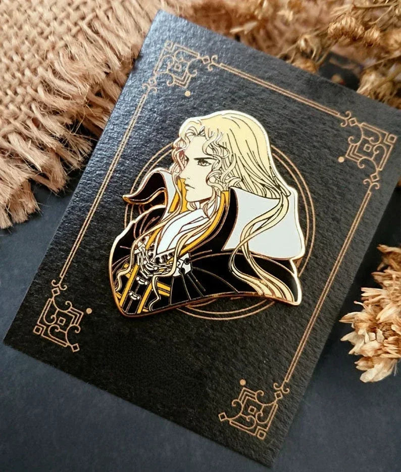 Castlevania Symphony of the Night Hard Enamel Pin – Dracula & Alucard Collectible