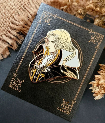 Castlevania Symphony of the Night Hard Enamel Pin – Dracula & Alucard Collectible