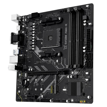 MACHINIST B450M-AM4-K ADM Motherboard Supports AM4 Series (Ryzen 1-5 CPU) DDR4 RAM Dual NVME M.2 With HDMI Interface VGA DP