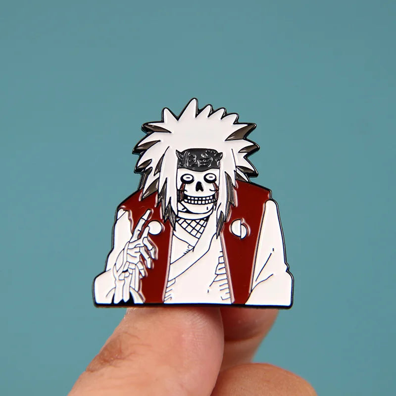 Uzumaki Akatsuki Red Cloud Enamel Pin Naruto Anime Brooch Lapel Badges for Backpacks Brooches Fashion Jewelry Accessories Gifts