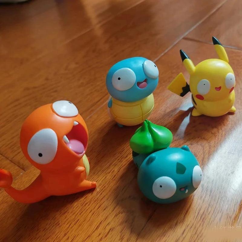 Adorable Pokémon Fool Stupid Pikachu Bulbasaur Charmander Squirtle Cute Figure Collection Model Toys