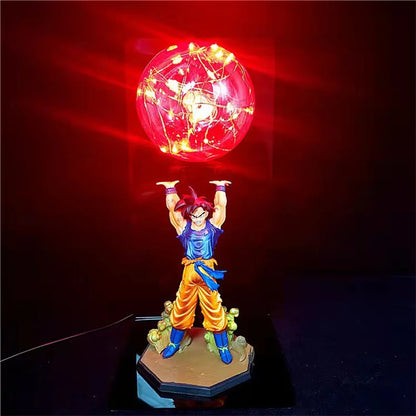 Dragon Ball Z Goku Spirit Bomb LED Lamp – 35cm Action Figure | DBZ Collectible