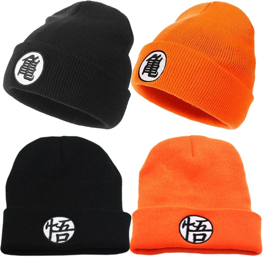 Unleash Your Inner Saiyan! Dragon Ball Z Goku Embroidered Beanie - Warm and Stylish Knit Hat, Perfect for DBZ Fans