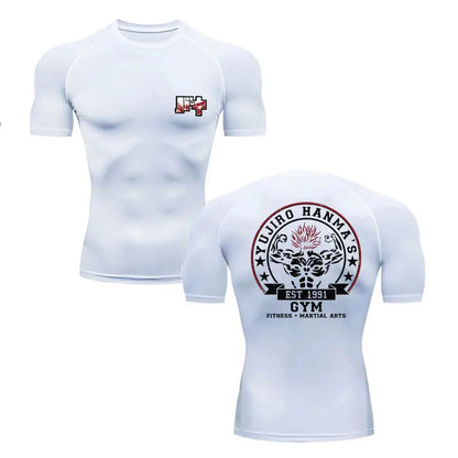 Baki Hanma MMA Compression T-Shirt – Anime Gym Fitness Rash Guard