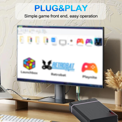 PEAPRIT 12TB Gaming HDD with Hyperspin Launchbox Retrobat Playnite 10K+ Retro Video Games Console for PS3/PS2/PS/Wii/WIIU/SWITCH