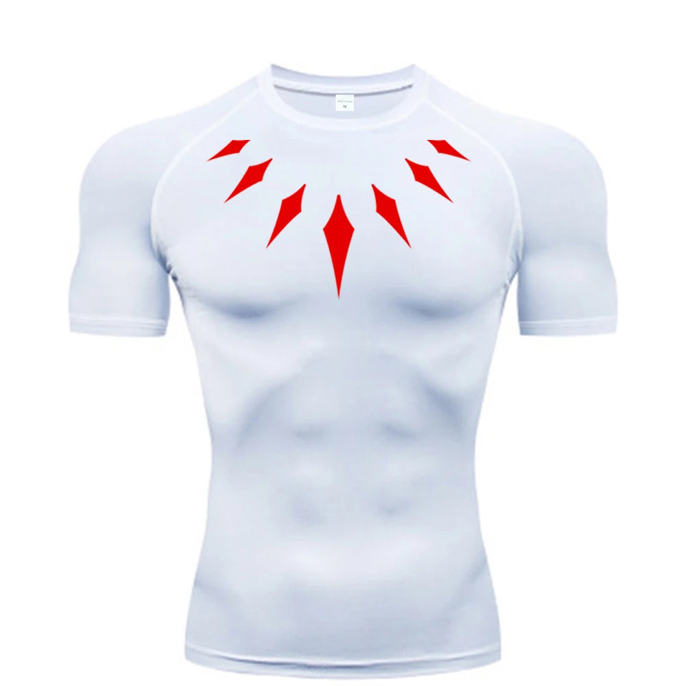 Black Panther Compression Gym Shirt for Men – Quick Dry Sports Tee