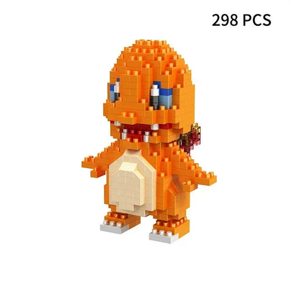 Blocks Small Cartoon Mini Building Block Pikachu Charizard Eevee Mewtwo Anime Assemble Action Pokemon  Model Dolls Toys