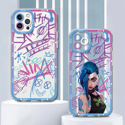 Jinx Graffiti Logo Transparent Phone Case - Soft TPU Cover for iPhone Models
