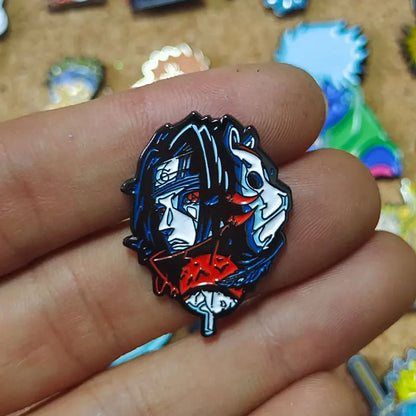Uzumaki Akatsuki Red Cloud Enamel Pin Naruto Anime Brooch Lapel Badges for Backpacks Brooches Fashion Jewelry Accessories Gifts