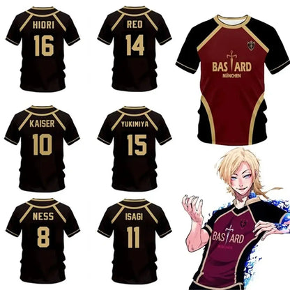 Blue Lock Anime Jersey T-Shirt | Bastard München Futsal Tee for Men & Women