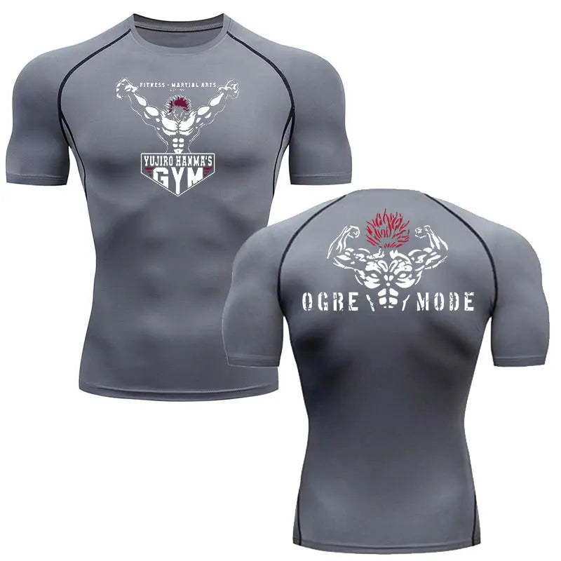 Baki Hanma MMA Compression T-Shirt – Anime Gym Fitness Rash Guard