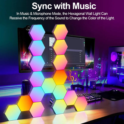 Light Up Your Life with Fivemi Hexagon Lights: The Smart and Customizable Wall Art! - Rexpect Nerd