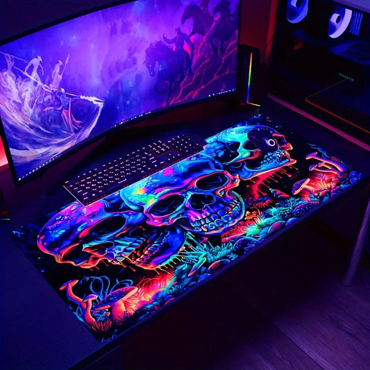 Graffiti Art Skull Mouse Pad 90x40cm Desktop Mat Setup Mousepad Xxl Gaming Accessories Rug Mouse Carpet Desk Mat Decorations