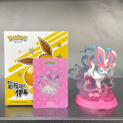 Funism 9 Style Pokemon Eeveelution Espeon Sylveon Glaceon Leafeon Vaporeon Umbreon Flareon Pokémon Model Anime Figure Ornaments