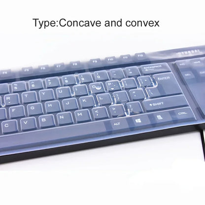 Universal Keyboard Silicone Protector Film Skin Cover Desktop PC Transparent Silica Gel Bump Concave Keyboard Transparant Cover