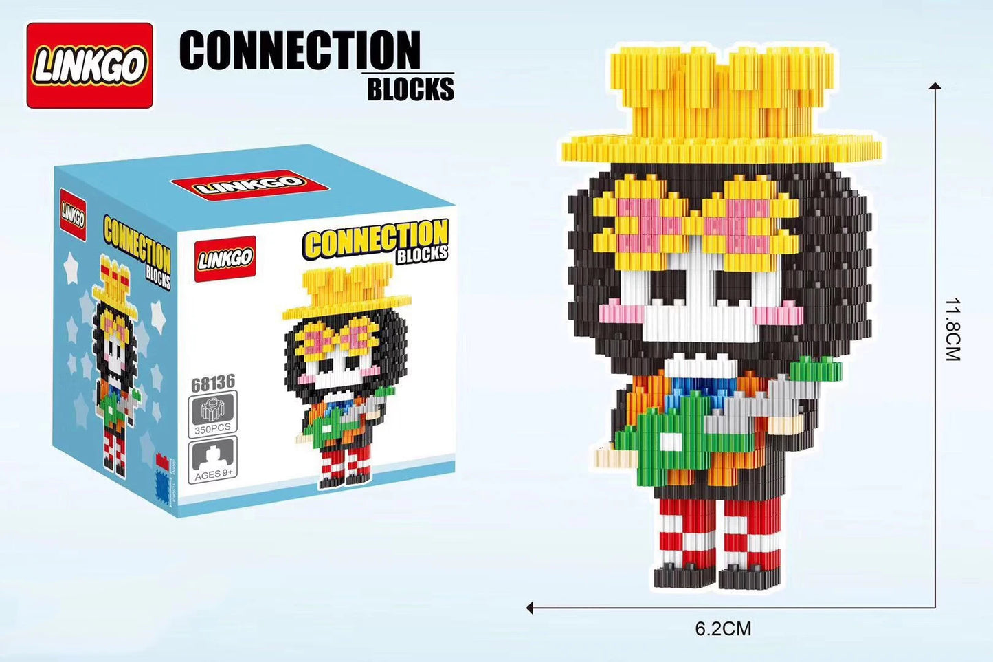 One Piece Connection Building Blocks Luffy Chopper Nami Sanji Zoro Usopp Ace Franky Brook Robi Diamond Brick Figure Toy For Kids