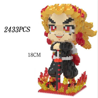 Hot Anime Demon Slayer Building Blocks Kimetsu No Yaiba Kamado Tanjirou Nezuko Zenitsu Kyoujurou Blocks Toys Kids Gifts
