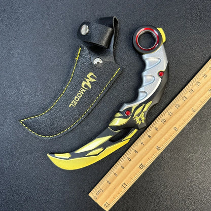 17cm Valorant Championships 2021 Karambit Rotatable All Metal Game Melee Weapon Traning Knife Claw Cosplay Prop Toys Home Decor