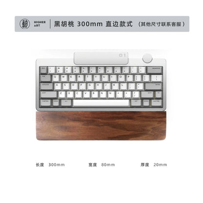 Walnut Wood Palm Rest Custom Soild Wood Mouse Rest Mechanical Keyboard Wrist Rest Accessories AntiSlip Stickers WoodenPalm Stree