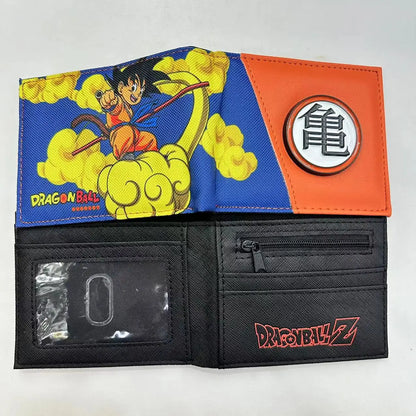 Hot Sales Anime Dragon Ball Cartoon PU Wallet Son Goku Creative Bulma Simple Foldable Coin Purse Multifunctional Card Boys Gift