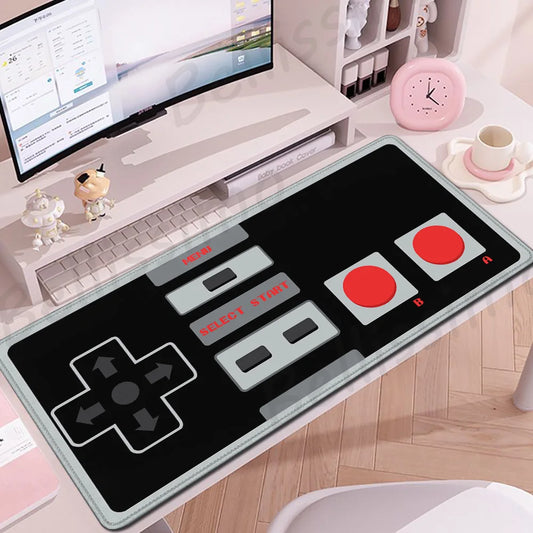 Retro Game Controller Mouse Pad  Anti-Slip Rubber XL Desk Mat Office Computer Large Gaming Accessories HD Gamer Mousepad Playmat