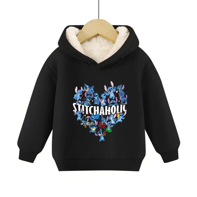 Disney Stitch Kids Hoodie - Long-Sleeve Casual Pullover for Winter & Autumn