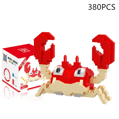 Blocks Small Cartoon Mini Building Block Pikachu Charizard Eevee Mewtwo Anime Assemble Action Pokemon  Model Dolls Toys