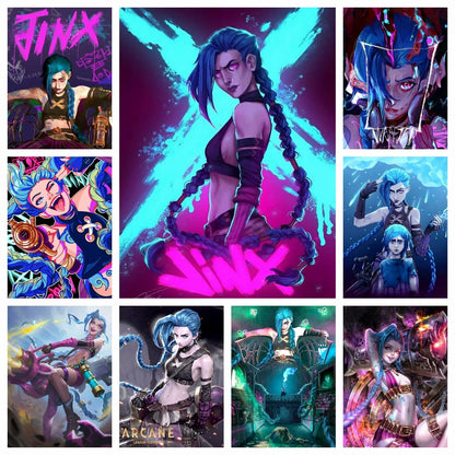 Arcane Jinx 5D DIY Diamond Painting - League of Legends Home Decor & Gift