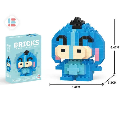 Disney LiLo Stitch Toys Building Blocks Pokeman Pikechu lega Anime Cartoon Character Model Building Blocks Toy for children Gift