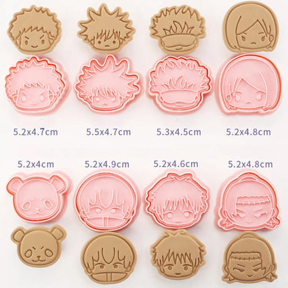 Jujutsu Kaisen Cookie Cutter Set | 8pcs Gojo & Yuji Anime Baking Moulds