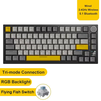 Ajazz AK820/AK820Pro gaming mechanical keyboard Bluetooth 5.1/Wireless/wired c custom keyboard with heat exchange sealed button
