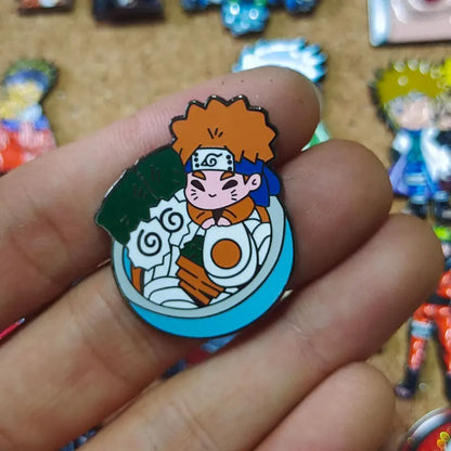 Uzumaki Akatsuki Red Cloud Enamel Pin Naruto Anime Brooch Lapel Badges for Backpacks Brooches Fashion Jewelry Accessories Gifts
