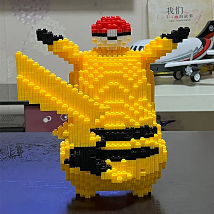 5210 Particle Pokemon Anime Pikachu Diamond Micro Building Blocks Games Model Mini Bricks Figures Decompression Toys Kids Gifts
