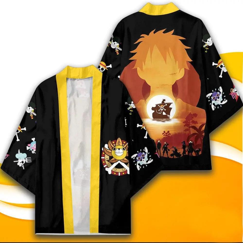 One Piece Cosplay Kimono - Luffy, Zoro, & Ace Cloak Cardigan Robe